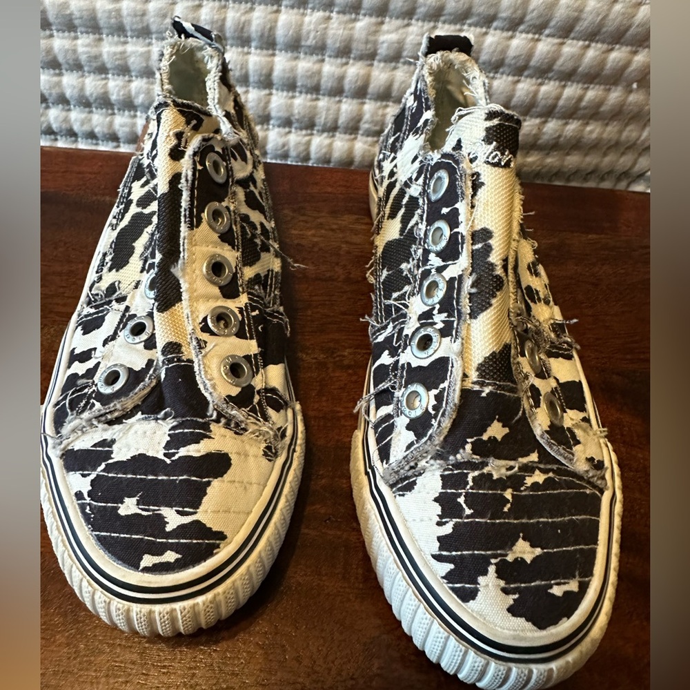 Cow print shoes